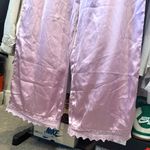 Pretty Little Thing Satin Eyelash Lace Trim Long PJ Pants Photo 2