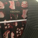 Vintage ESCADA DENIM PINSTRIPE BLAZER SIZE 42 (L) White Size L Photo 7
