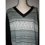 New NWT $290 Womens Max Mara Marina Rinaldi Sport Sweater L Black White Wool LS Size L Photo 6