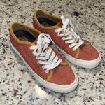 Frye  Gia Canvas Leather Low Lace‎ Up Sneakers Rust Terracotta Women’s Size 6 Photo 2