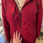 a.n.a  red quilted parka with fur trimmed hood. Photo 6