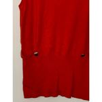 Cache Caché Women's Ribbed Mock Neck Top Knit Blouse Pullover Sleeveless Red Size Large Photo 4