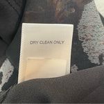 Roz & Ali | Black Button Down with Maroon Velvet Floral Accents | Large Photo 9