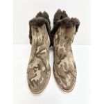 Pelle Moda Shoes Womens Size 6.5 Erin Faux Fur Trim Wedge Camouflage Bootie Green Photo 3