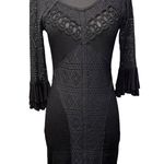 Free People  Black Crochet Dress Photo 3