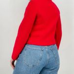 vintage 100% boiled wool michigan cherry red button down fitted sweater jacket Photo 4