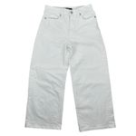 Banana Republic High Rise Wide Leg Crop Jeans White Size 0P 25P Petite Photo 3