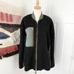 Free People  Rivington Sherpa Jacket Black Olive Sz L NWT Photo 1