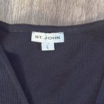 St. John  Women’s Ribbed Swearer Vest Size Business Casual Black Size large Photo 2