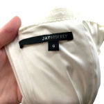 Jay‎ Godfrey Balon White Ruffle Shoulder Long Crepe Gown Size 6 Photo 8