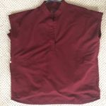 FIGS  Women's Burgundy Straight Leg Pants & Top Set Photo 3