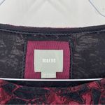 Anthropologie  Maeve Elorn Wine Fitted Ruched Waist Lace Sheath Maroon Dress Photo 6