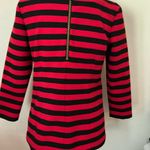 Michael Kors  Red and Black Boxy T-Shirt Blouse Photo 1
