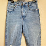 ZARA  Light Wash High Rise Skinny Distressed Jeans relaxed size‎ 2 Photo 1