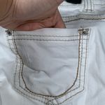 Almost Famous  Skinny White Jeans Tan Stitching Size 5 EUC #DS-1646 Photo 12
