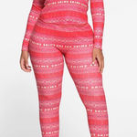 SKIMS  Logo Plush Red Pointelle Lounge Set Henley Top and Pants Photo 0