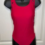 Juicy Couture NWT  One Piece High Neck Swimsuit With Grommets Barberry Pink Small Photo 0