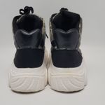 Womens Chunky High Top Snakeskin Hiking Sneakers Jumex Collection Shoes Size 39 Black Photo 2