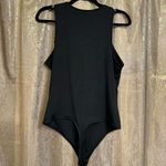 EXPRESS Black Cutout Body Contour High Neck Bodysuit Large Photo 1