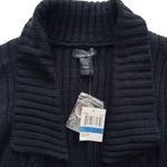 Sweater Project  Black Shawl Collar Crop Cropped Ribbed Cardigan Sweater XL NEW Photo 7