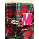 Woman’s Alexander Del Rosa Small Red Plaid 2 Piece Sleepware Set Flannel Photo 2
