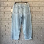 NWT Mother Snacks The Pleated Fun Dip Puddle Wide Leg Jeans Baggy Size 30 Blue Photo 5