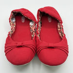 Keen Women’s 9 Cortona Ballet Bow Canvas Casual Flats Red Shoes Comfort Photo 0