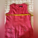 Karl Lagerfeld Karl Laggerfield Paris Tweed Midi Formal Front Pockets Party Pink Dress S 14 F7 Photo 13