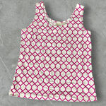 Chico’s Pink White Geometric‎ Print Tank Top Women’s Small Sleeveless Blouse Photo 0