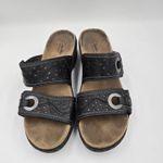Clarks Bendables Leather Comfort Slide Sandals Brown Women Size 8 M 2" Heel Photo 1