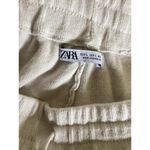 ZARA Ivory Soft Cargo Sweatpants Drawstring Waist L Photo 3