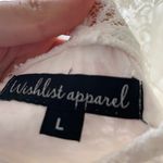 White Lace High Neck Open Back Bridal Party Dress NWT Size Large Photo 5