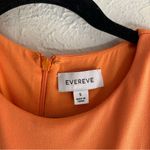 Evereve Zoe Strong Shoulder Orange Stretch Midi Dress Sz Small Photo 3
