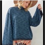 We The Free Free People Sunny Days Turtleneck Sweater Blue Overboard Combo XS Retail $98 Photo 0