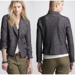 J.Crew  Thandie Stretch Wool Blend Black Gray Marled Tweed Blazer Jacket Womens 6 Photo 0