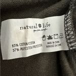 Natural Life Grey Floral Embroidered Pullover Top w Black Sleeves Size X-Small Photo 4