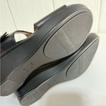 Naturalizer  Black Leather Wedge Sandals Photo 5