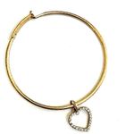 Hard Rock Cafe rhinestone heart bangle bracelet Photo 0