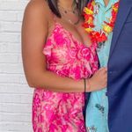 Boutique Pink Printed Sun dress Size L Photo 2