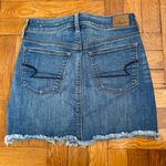 American Eagle Outfitters Women's Super Stretch X Jean Skirt Solid Blue Size 4 Photo 2