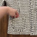 Apostrophe  Women’s Tweed Blazer Jacket Knit Preppy Fringe Petite Size 10P Zip Photo 7