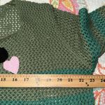 Kawaii Striped Cartoon Embroidery Flounce Sleeve Crop Sweater 0XL crochet open Black Size 0X Photo 4