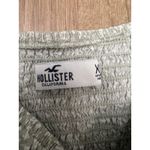 Hollister  green‎ floral smock shirt, off the shoulders, long sleeve, size XS Photo 4