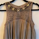 Moulinette Soeurs Swingy Sleeveless Sonora Dress Gray with Collar Embellishment Photo 4