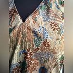 Vintage Frayne woodland knit short sleeve blouse, size medium Brown Photo 2