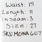 BDG  Shortie Womens 27 Blue Denim Cotton Stretch Low Rise Roll Hem Outdoor Wear Photo 5