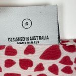 Rue Stiic Laguna Mini Dress Red Hearts Size Small Tie Sleeves Photo 7