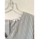Madewell  Striped Button Mini Dress Green Gray Tank Size Small Photo 5