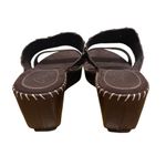 Arturo Chiang Patty Leather Studded Platform Slide Wedge Sandals Brown Women 11M Photo 6