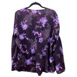Whimsigoth Tunic Blouse 18 Dark Fairy Floral Romantic Bohemian Flowy Velvet Soft Black Photo 1